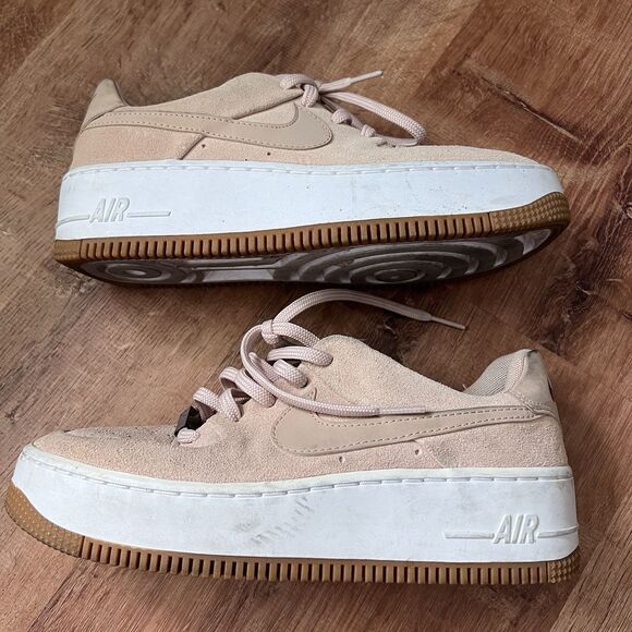 Nike Air Force 1 Sage Low Particle Shoes Lift Sneakers Womens Sz 7.5 Beige Pink - Picture 5 of 9